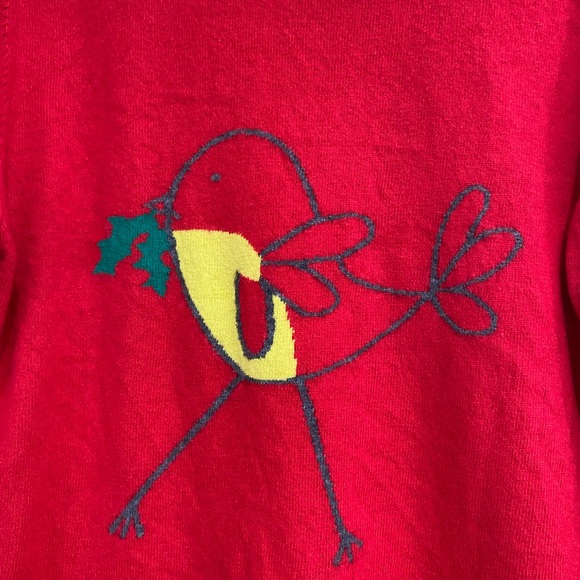 Antoni & Alison Christmas Bird Wool Blend Red Sweater S/M - Picture 2 of 7